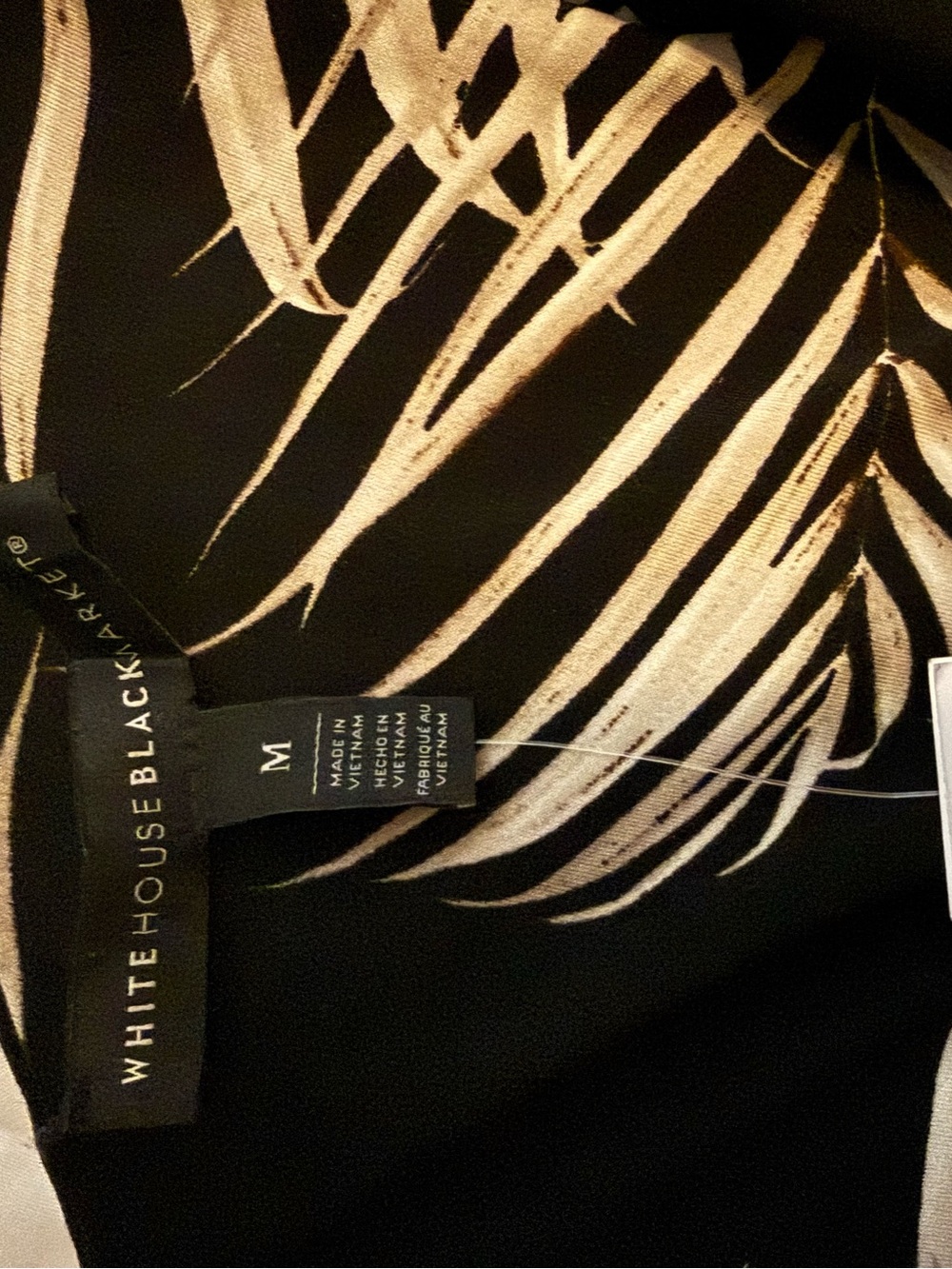 NWT White House Black Market Reversible Palm Print Dress Medium Regular - Picture 6 of 9